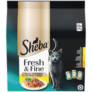 Sheba Fresh & Fine Drůbeží výběr ve šťávě - kapsičky pro dospělé kočky 15 x 50g