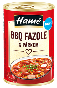 Hamé BBQ fazole s párkem