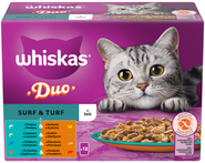 Whiskas kapsičky Duo Surf & Turf v želé pro dospělé kočky 12x 85 g